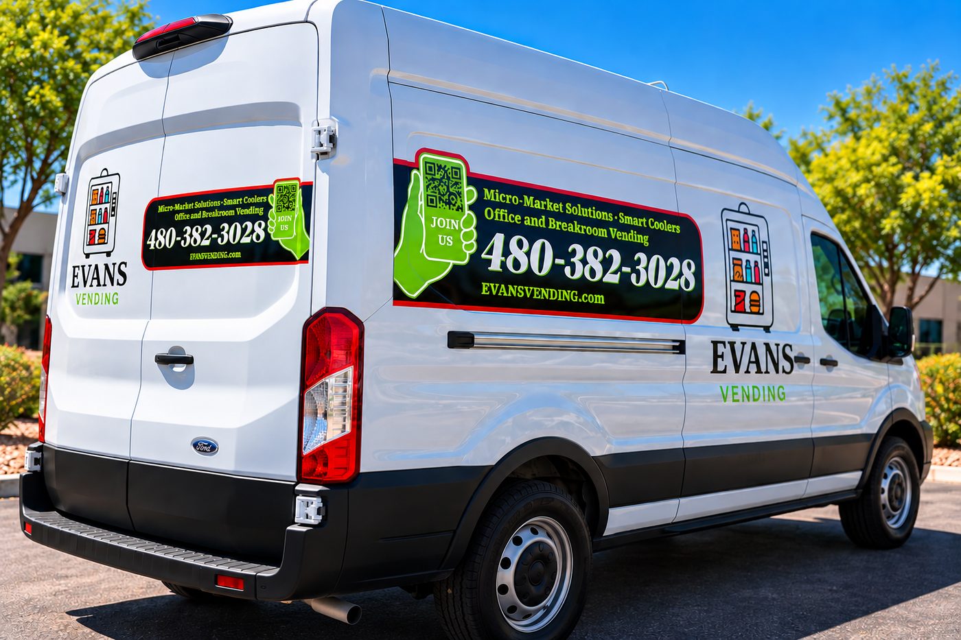 The Evans Vending service van